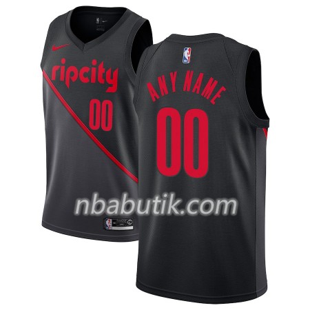 NBA Mænd Trøje Portland Trail Blazers Custom 2018-19 Nike City Edition Sort Swingman